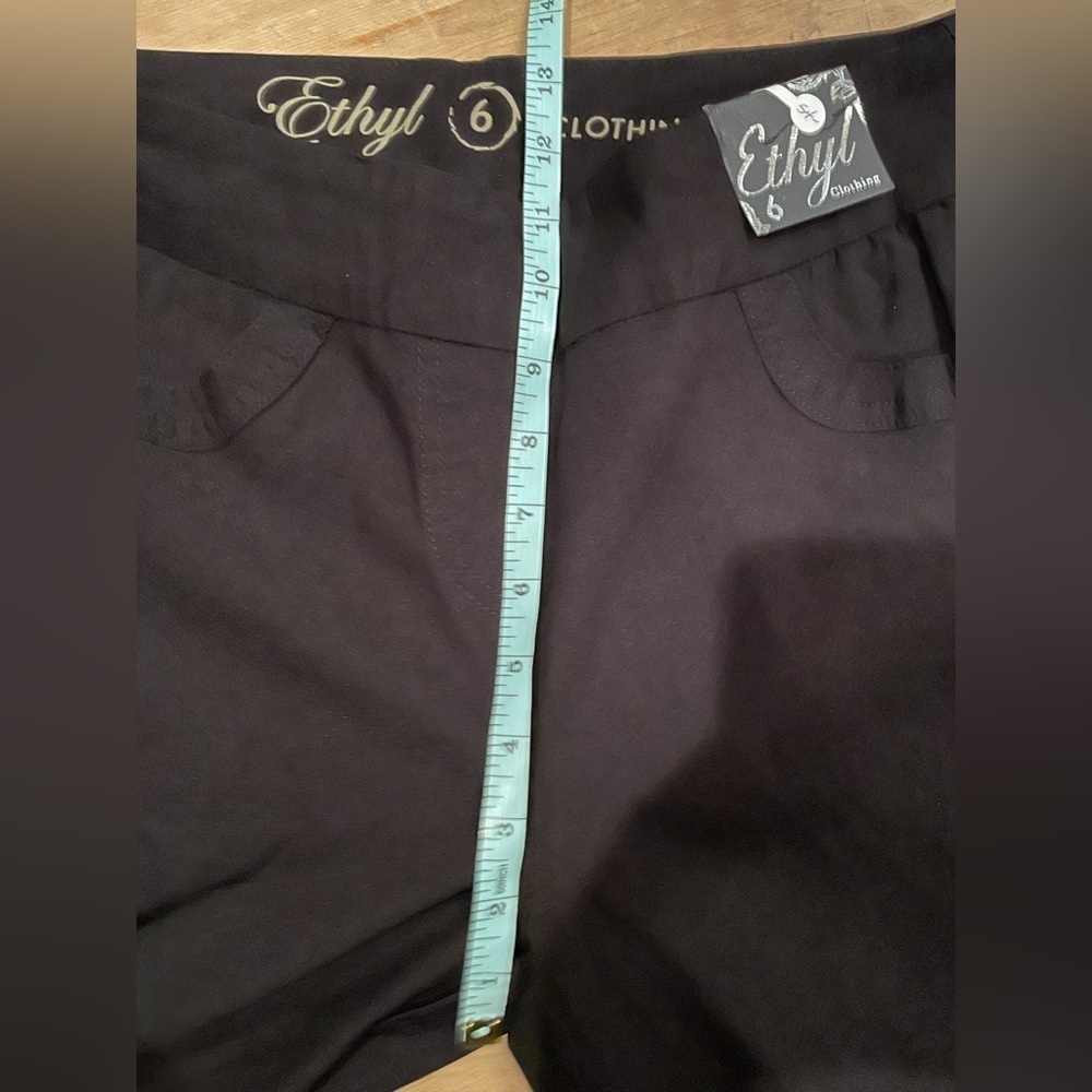 ETHYL VTG black bling track short pants capris cropped y2k Funky Diva Eclectic 6 - Picture 6 of 9